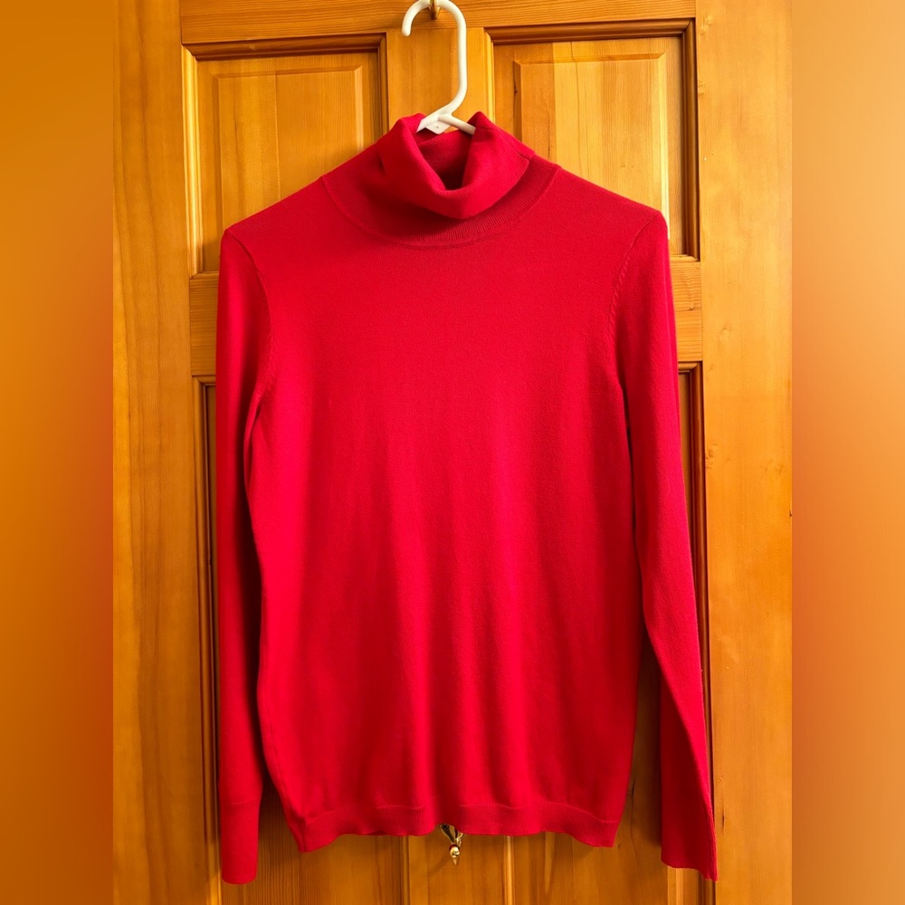 Talbots Perfect red sweater turtleneck